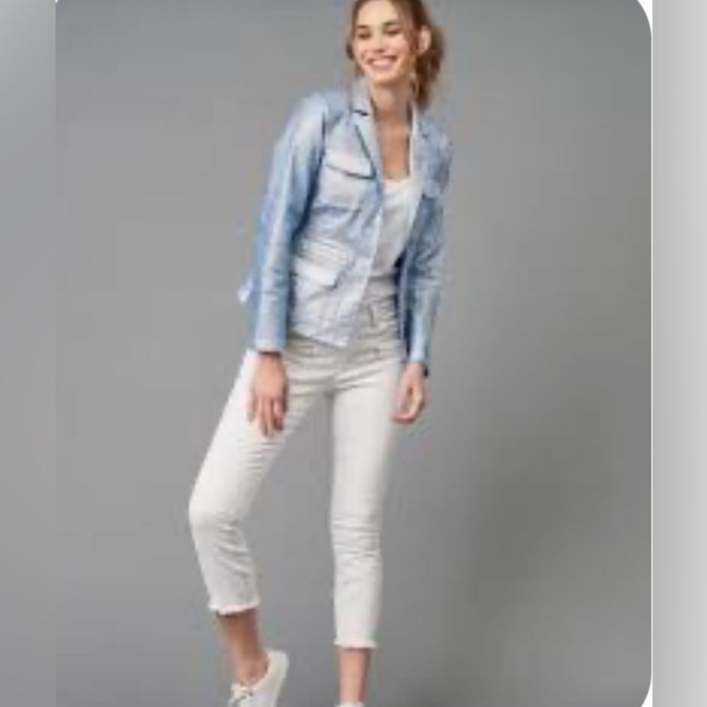 lola and sophie metallic blue blazer XS